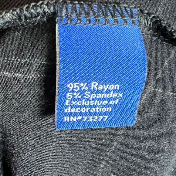 Apt 9 black and ivory abstract print cuffed shift dress size medium - Picture 6 of 6